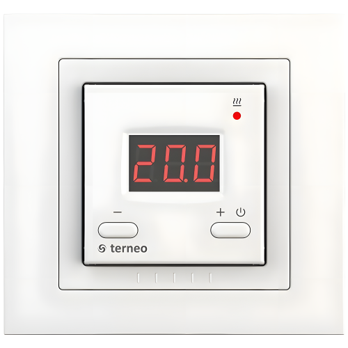 Терморегулятор электронный Terneo st unic для рамок Unica 3.6кВт 16А белый фото Терморегулятор электронный Terneo st unic для рамок Unica 3.6кВт 16А белый картинка
